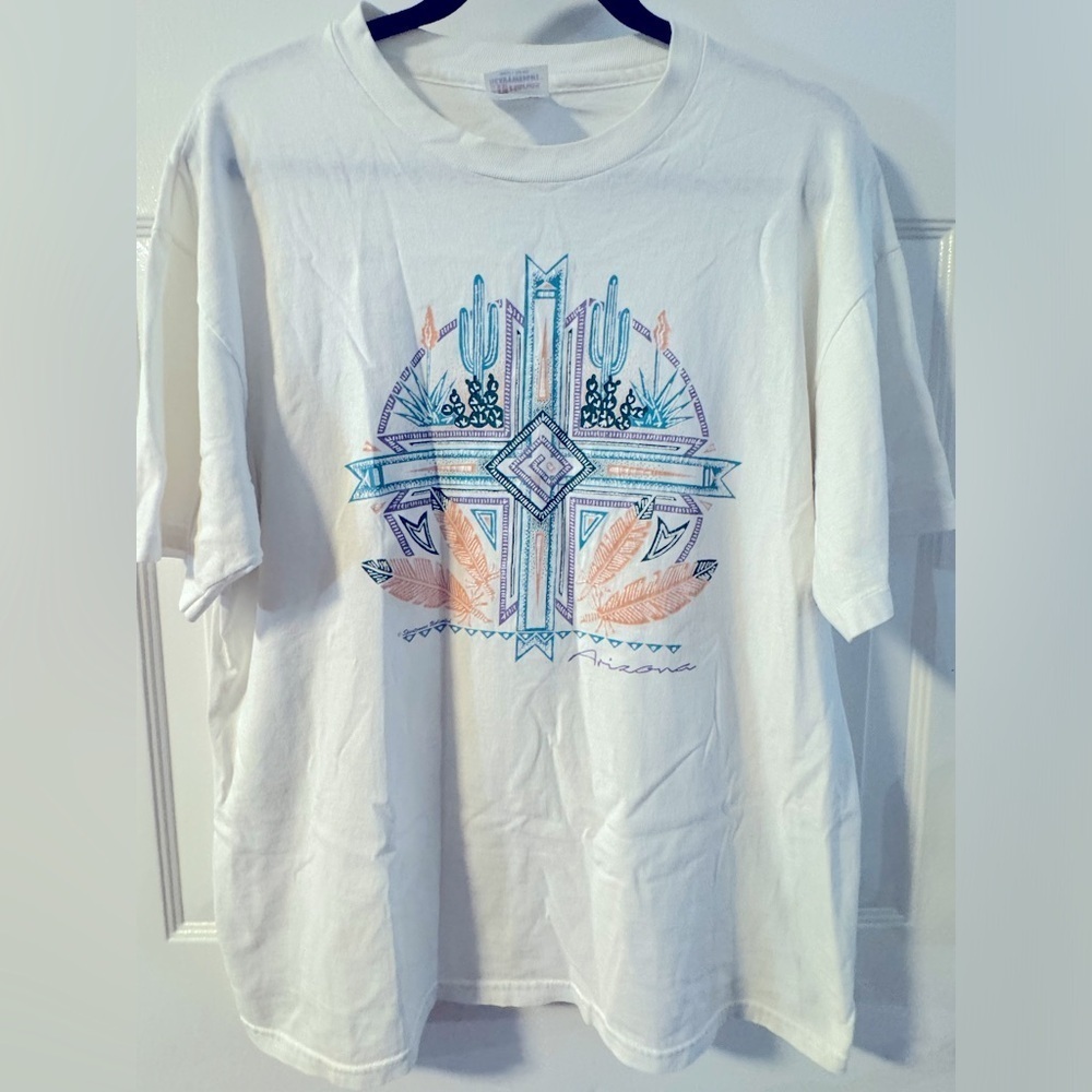 VTG Arizona Single Stitch Southwestern Desert Graphic TShirt Tourist USA Cotton